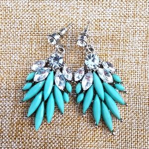 Boho Turquoise Post Earrings